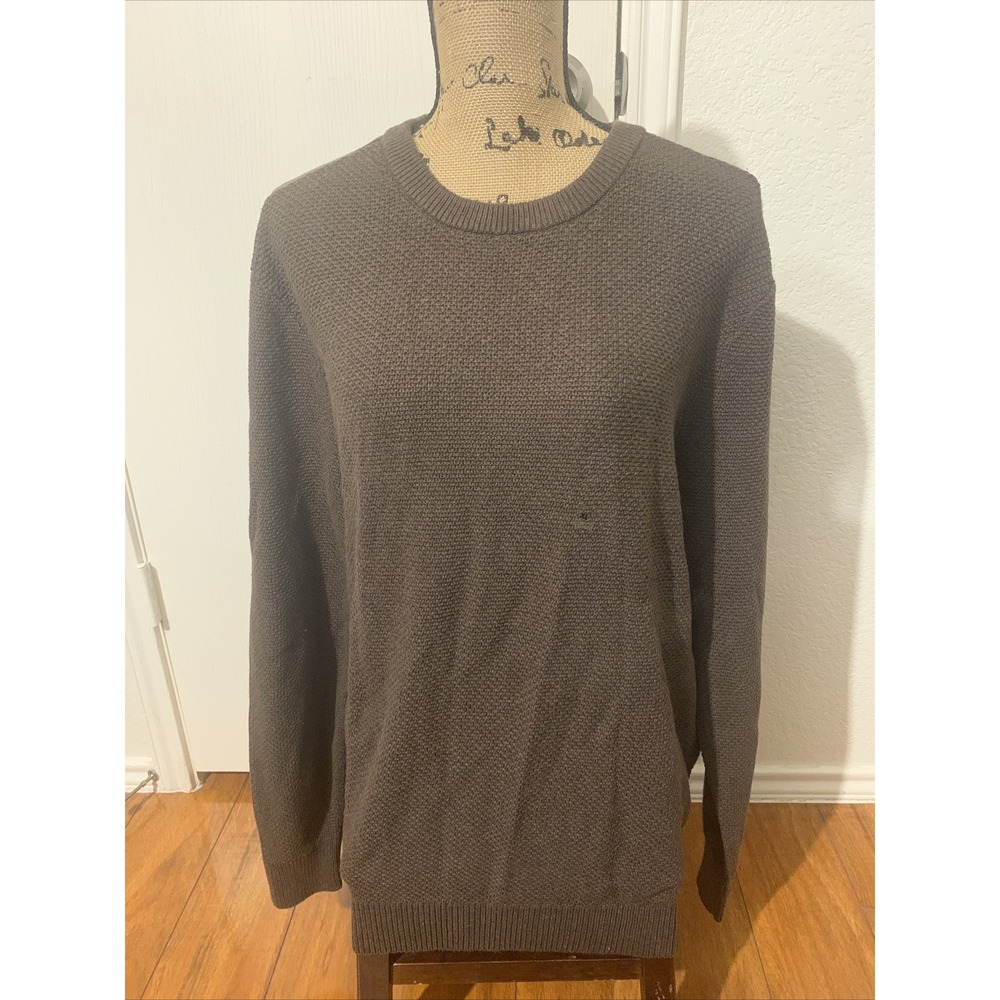 Express XL Men's Knit Pullover Sweater Brown 100% Cotton NWT